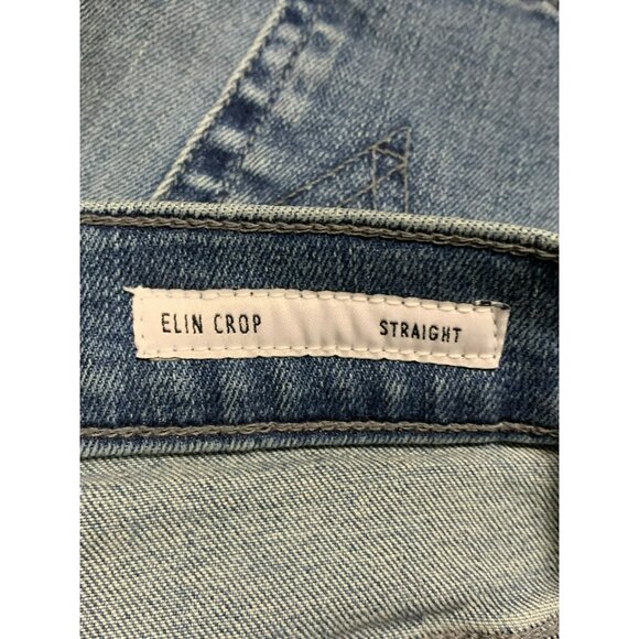 Edwin Elin Crop Straight Jeans Size 27 Ambition Blue Denim Womens NWT $178 - Picture 4 of 9